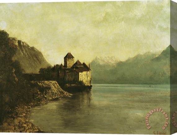 Gustave Courbet Chateau de Chillon Stretched Canvas Print / Canvas Art