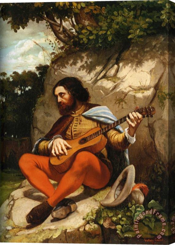 Gustave Courbet Guitarrero Stretched Canvas Painting / Canvas Art