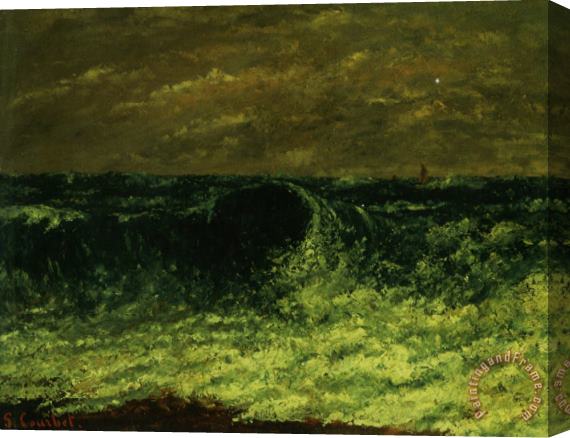 Gustave Courbet La Vague Stretched Canvas Painting / Canvas Art