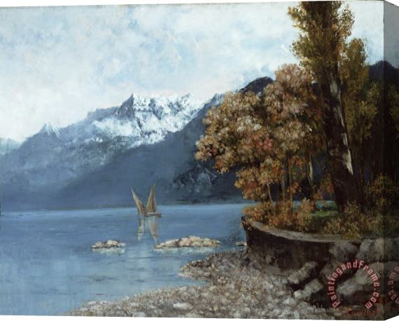 Gustave Courbet Lake Leman Stretched Canvas Print / Canvas Art