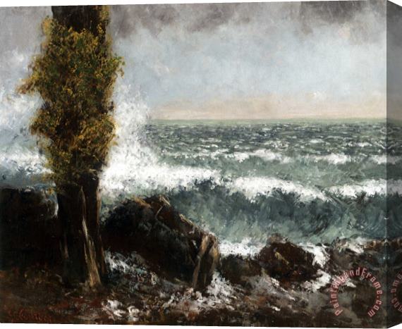 Gustave Courbet Marine, Le Peuplier Stretched Canvas Painting / Canvas Art