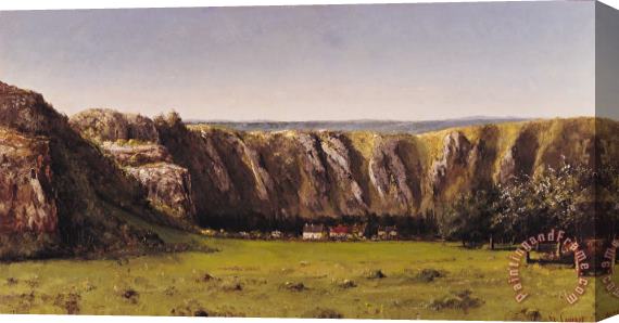 Gustave Courbet Rocky Landscape Near Flagey Stretched Canvas Print / Canvas Art