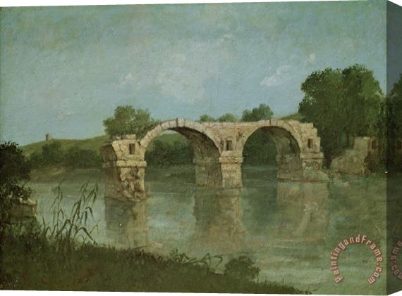 Gustave Courbet The Bridge at Ambrussum Stretched Canvas Painting / Canvas Art