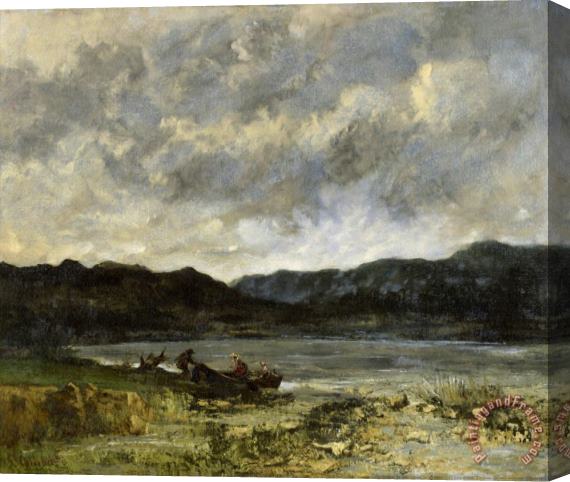 Gustave Courbet The Lake, Near Saint Point Stretched Canvas Painting / Canvas Art