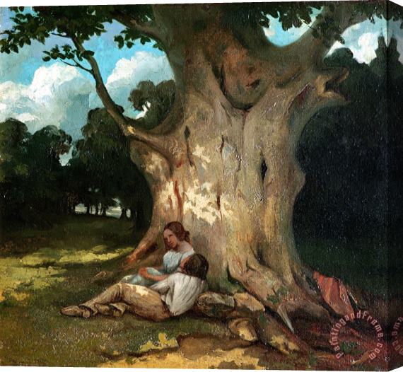 Gustave Courbet The Large Oak Stretched Canvas Painting / Canvas Art