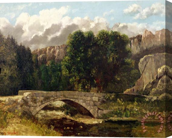 Gustave Courbet The Pont De Fleurie, Switzerland Stretched Canvas Painting / Canvas Art