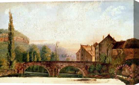 Gustave Courbet The Pont De Nahin at Ornans Stretched Canvas Painting / Canvas Art
