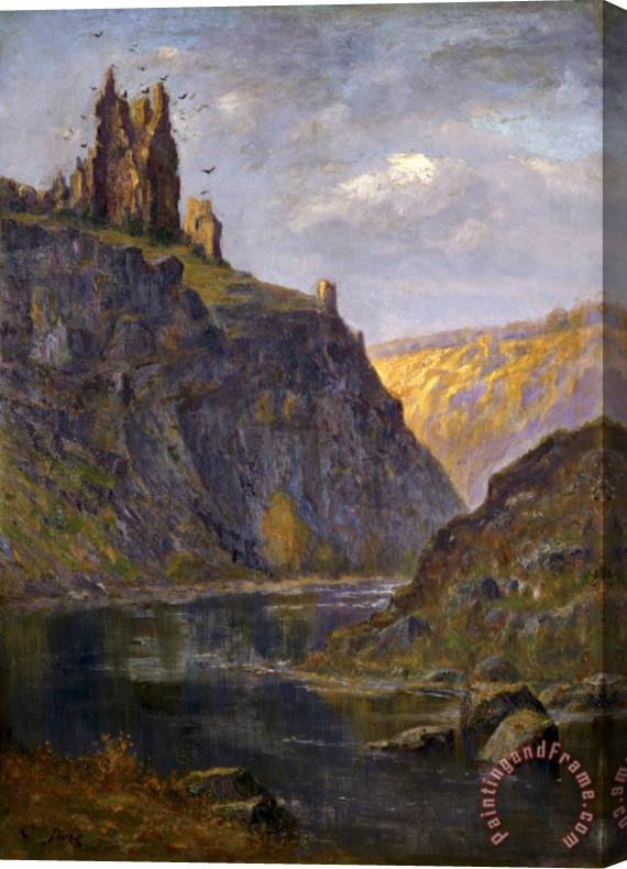 Gustave Dore Castle on The Rhone Stretched Canvas Painting / Canvas Art