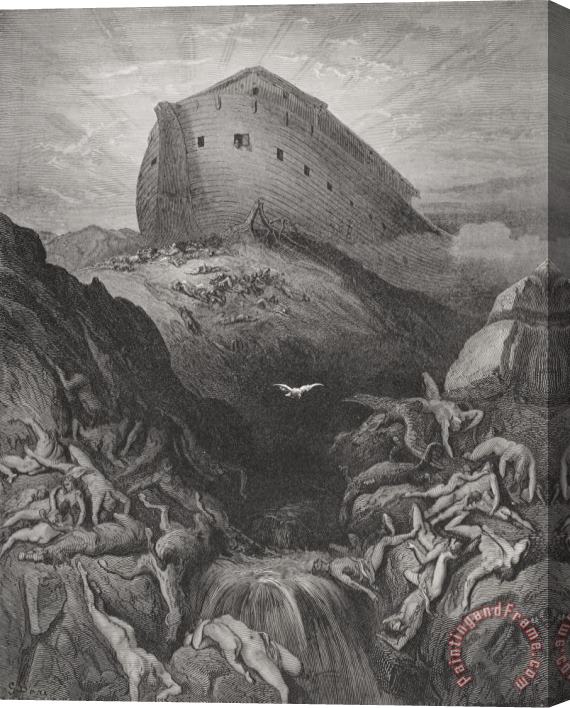 Gustave Dore The Dove Sent Forth From The Ark Stretched Canvas Painting / Canvas Art