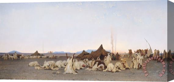 Gustave Guillaumet Evening Prayer in the Sahara Stretched Canvas Print / Canvas Art