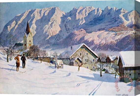 Gustave Jahn Mitterndorf In Austria Stretched Canvas Print / Canvas Art