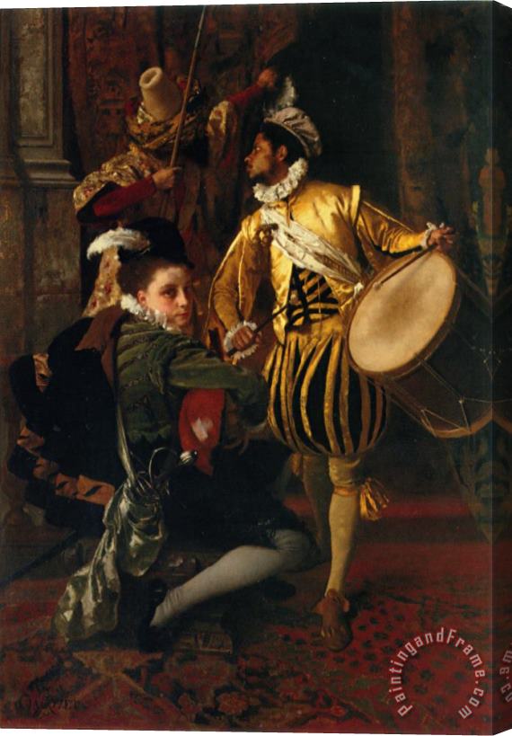 Gustave Jean Jacquet Musical Interlude Stretched Canvas Print / Canvas Art