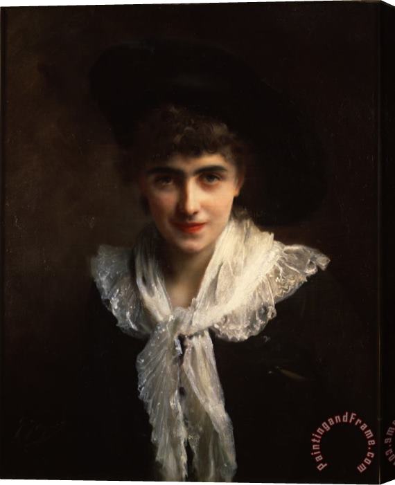 Gustave Jean Jacquet Portrait of Madame Roland Stretched Canvas Print / Canvas Art