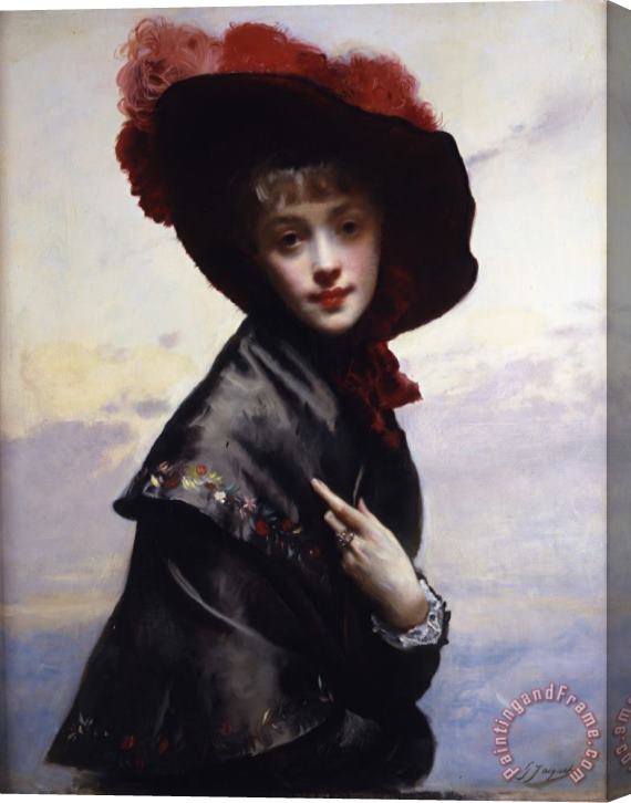 Gustave Jean Jacquet The Coquette Stretched Canvas Print / Canvas Art