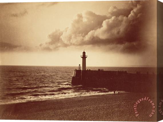 Gustave Le Gray Breakwater at Sete Stretched Canvas Print / Canvas Art