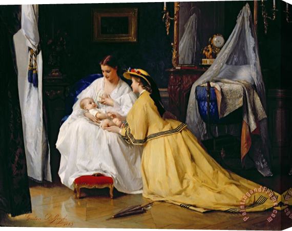 Gustave Leonard de Jonghe First Born Stretched Canvas Painting / Canvas Art