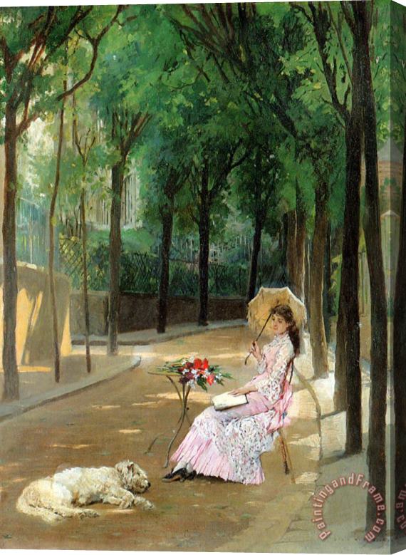 Gustave Leonhard De Jonghe A Lazy Afternoon Stretched Canvas Painting / Canvas Art