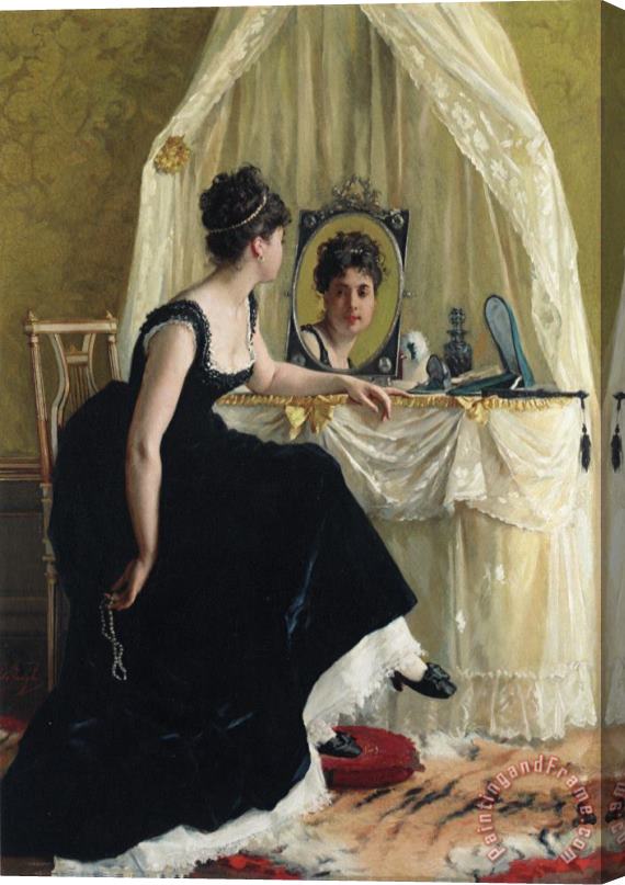 Gustave Leonhard De Jonghe Vanity Stretched Canvas Painting / Canvas Art