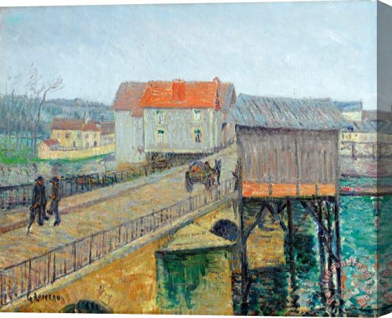 Gustave Loiseau Le Pont a Moret Sur Loing Stretched Canvas Painting / Canvas Art