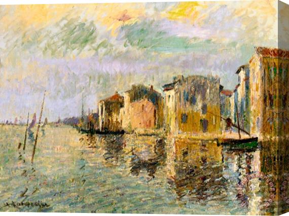Gustave Loiseau Martigues in the South of France Stretched Canvas Print / Canvas Art