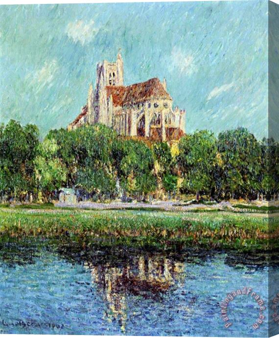 Gustave Loiseau The Cathedral at Auxerre Stretched Canvas Painting / Canvas Art