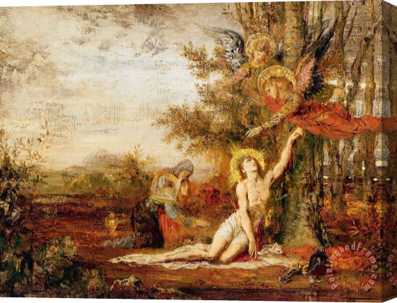 Gustave Moreau Christ With Angels Stretched Canvas Print / Canvas Art