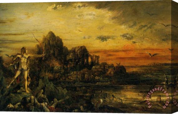 Gustave Moreau Hercule Au Lac Stymphale Stretched Canvas Painting / Canvas Art