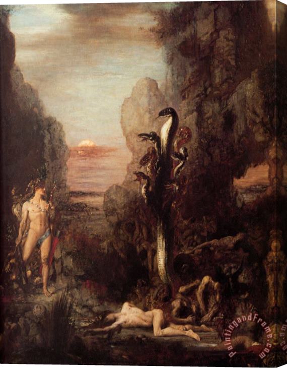 Gustave Moreau Hercules And The Hydra Stretched Canvas Painting / Canvas Art