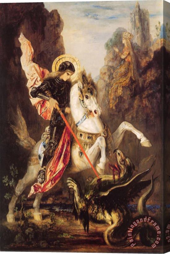 Gustave Moreau Saint George Stretched Canvas Print / Canvas Art
