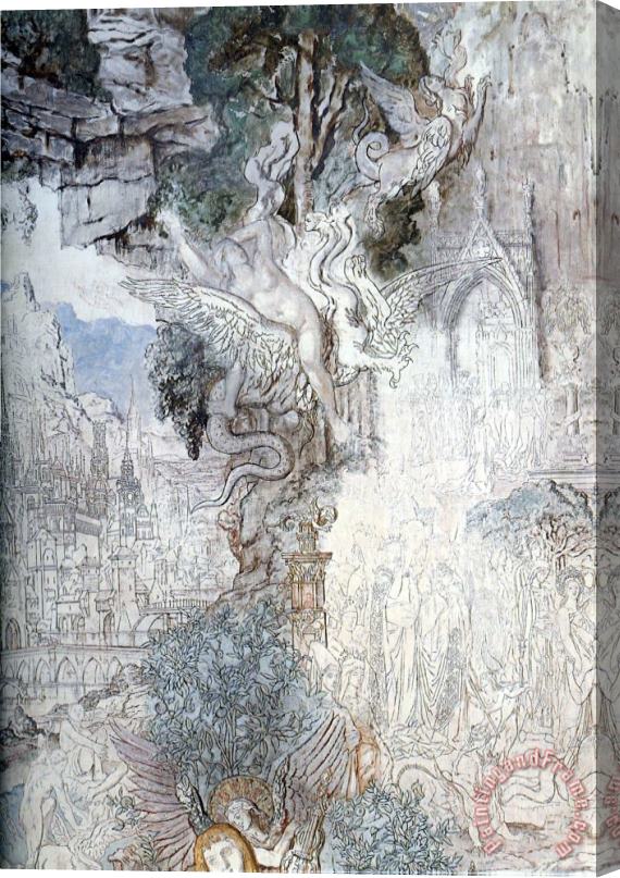 Gustave Moreau The Chimeras Detail Stretched Canvas Painting / Canvas Art