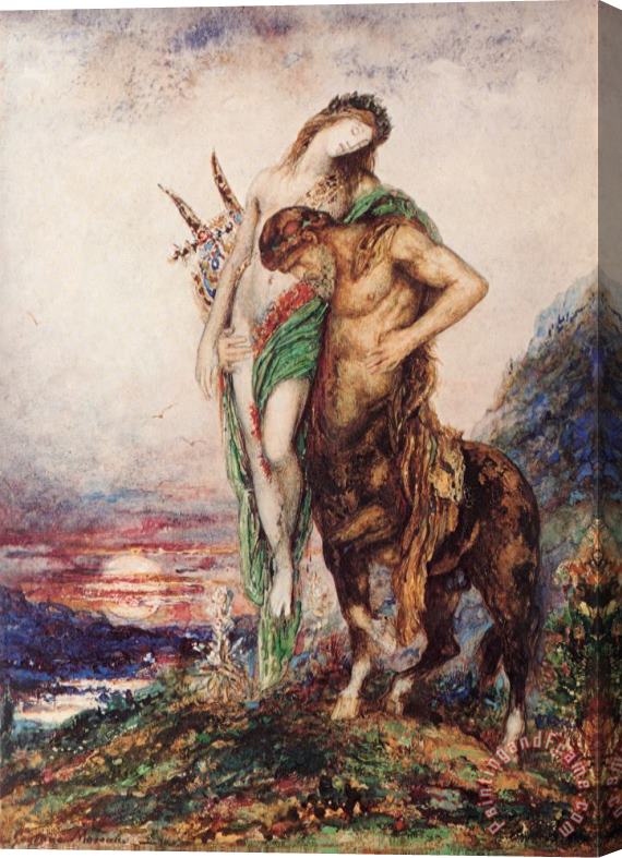 Gustave Moreau The Dead Poet Borne by a Centaur Stretched Canvas Painting / Canvas Art