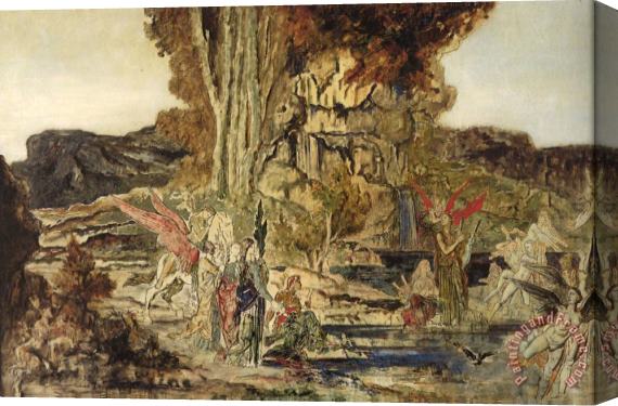 Gustave Moreau The Pierides Stretched Canvas Print / Canvas Art
