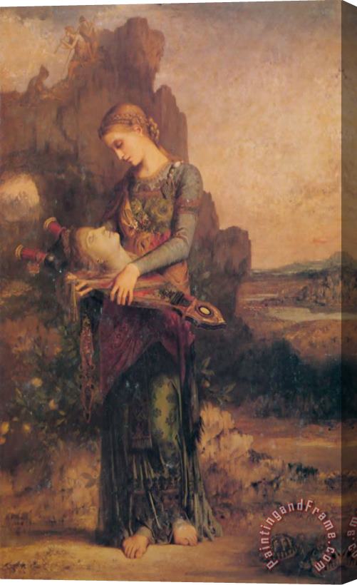 Gustave Moreau Thracian Girl Carrying The Head of Orpheus on His Lyre Stretched Canvas Print / Canvas Art