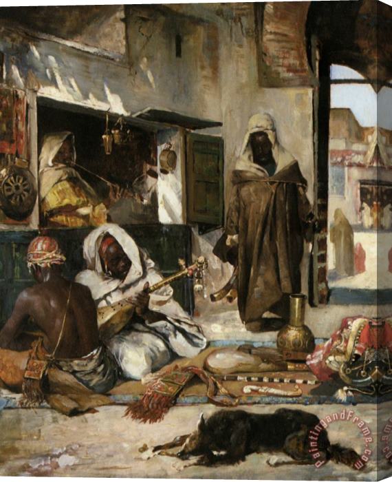 Gyula Tornai An Arms Merchant in Tangiers Stretched Canvas Painting / Canvas Art
