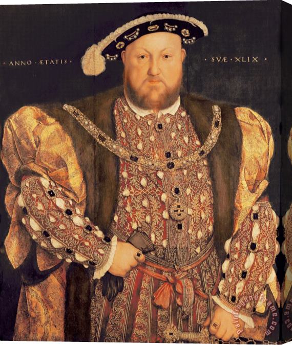 Hans Holbein the Younger Portrait of Henry VIII (1491 1547) Aged 49 Stretched Canvas Print / Canvas Art