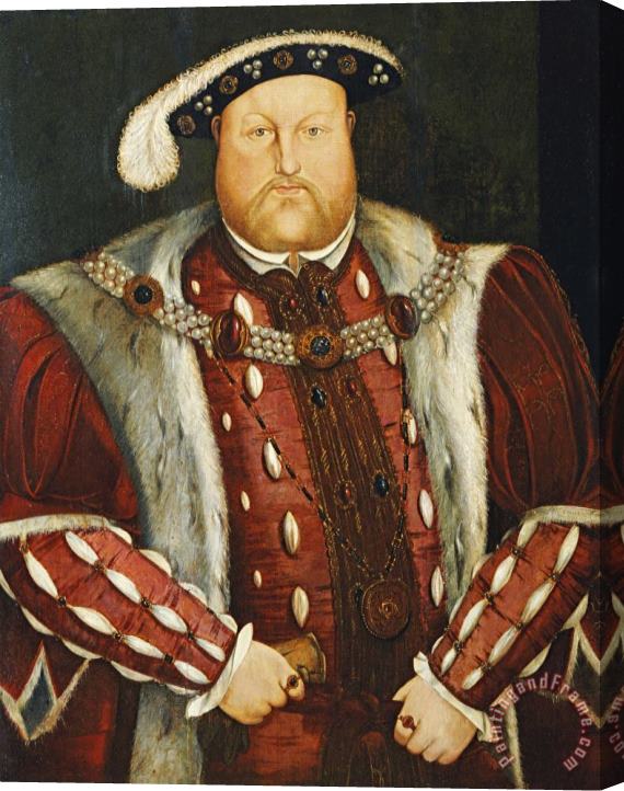 Hans Holbein the Younger Portrait of King Henry VIII Stretched Canvas Print / Canvas Art