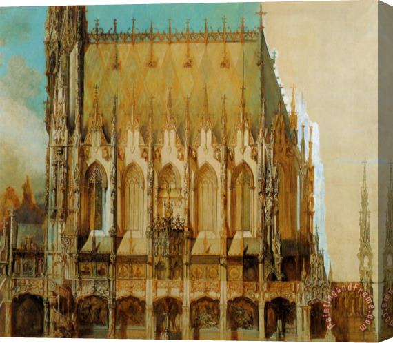 Hans Makart Gothic Cemetary, St. Michaels, Side View Stretched Canvas Painting / Canvas Art
