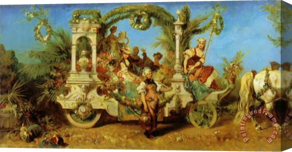 Hans Makart The Anniversary Parade Horticulture Stretched Canvas Print / Canvas Art