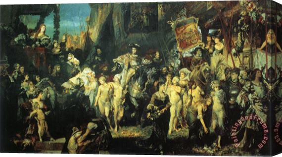 Hans Makart The Entry of Charles V Into Antwerp Stretched Canvas Print / Canvas Art