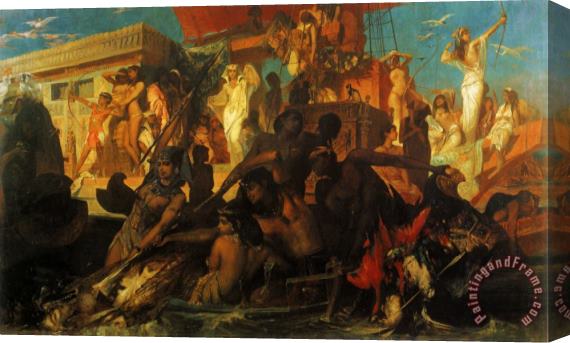 Hans Makart The Nile Hunt of Cleopatra Stretched Canvas Print / Canvas Art