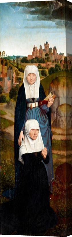 Hans Memling Old Woman at Prayer with St. Anne Stretched Canvas Painting / Canvas Art