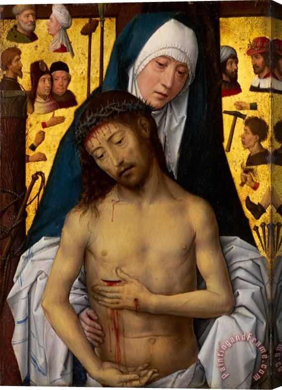 Hans Memling The Man of Sorrows in The Arms of The Virgin Stretched Canvas Painting / Canvas Art