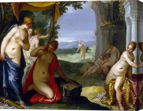 Hans Rottenhammer Diana And Actaeon Stretched Canvas Painting / Canvas Art