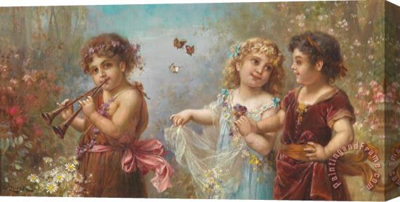 Hans Zatzka The Spring of Life Stretched Canvas Painting / Canvas Art