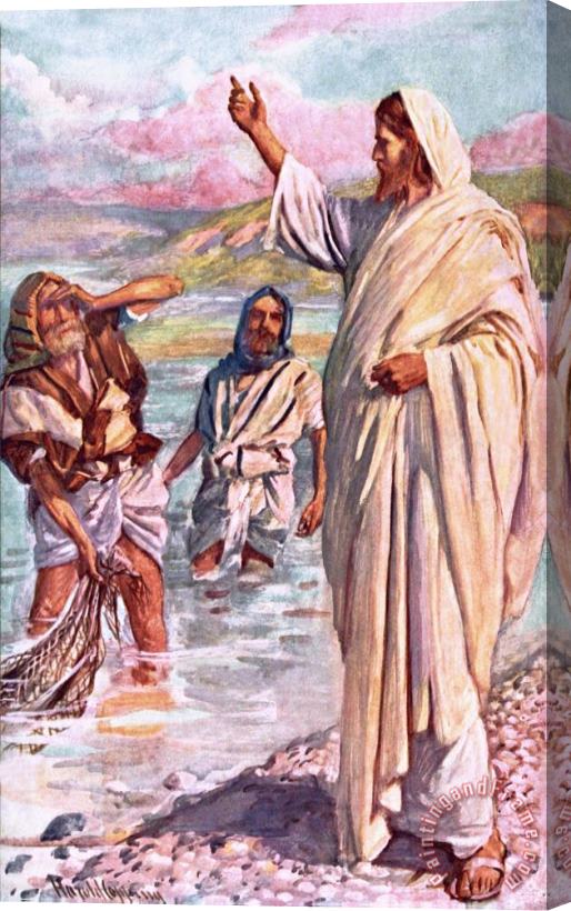 Harold Copping The Call Of Andrew And Peter Stretched Canvas Print / Canvas Art