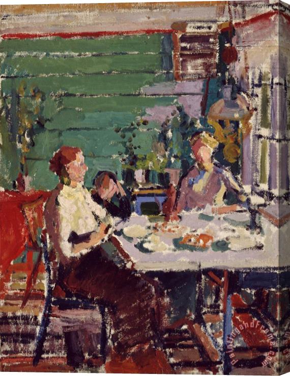 Harold Gilman Interior Scene, Possibly in Norway Stretched Canvas Painting / Canvas Art