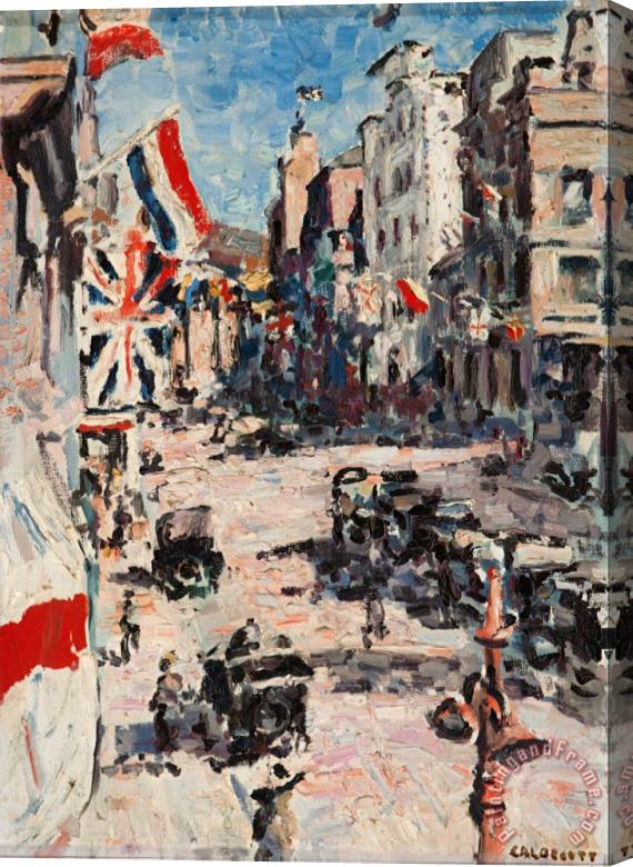 Harry Caldecott Royal Visit 1925 Stretched Canvas Painting / Canvas Art