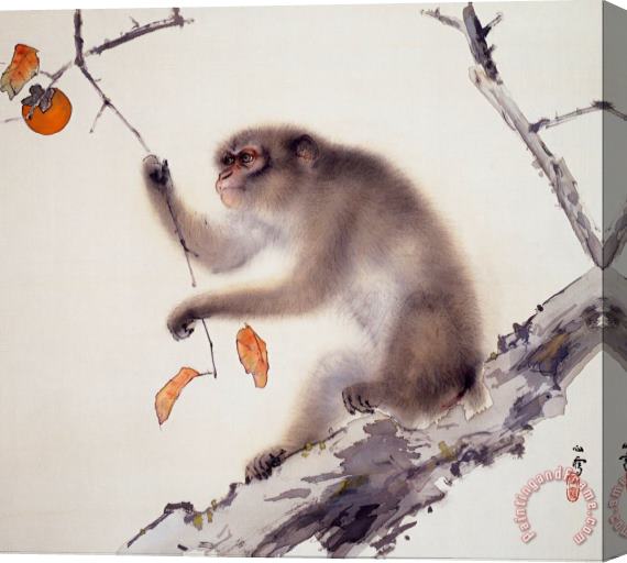 Hashimoto Kansetsu Monkey Stretched Canvas Painting / Canvas Art
