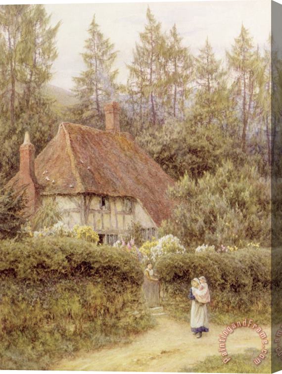 Helen Allingham A Cottage near Haslemere Stretched Canvas Painting / Canvas Art