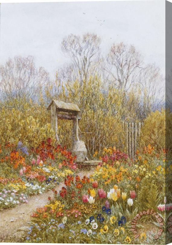 Helen Allingham An Old Well Brook Surrey Stretched Canvas Painting / Canvas Art